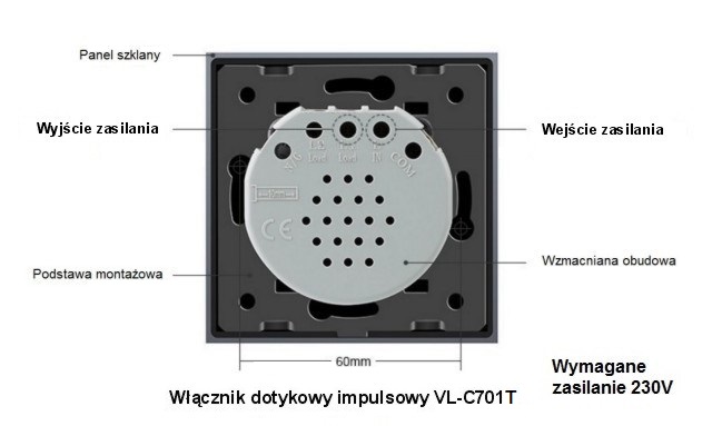 LIVOLO WW-C701 - Tył z opisem